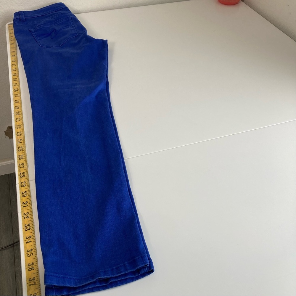 WHBM Royal Blue Slim Ankle Blanc Vibrant Royal Blue Jeans Size 4R - Picture 3 of 8